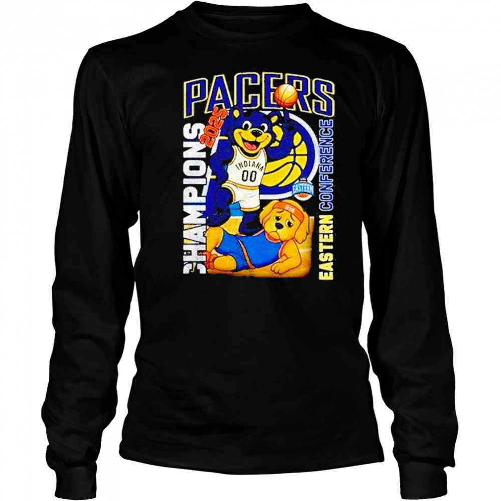 Indiana Pacers Mascot 2025 Eastern Conference Champions Shirt Long Sleeved