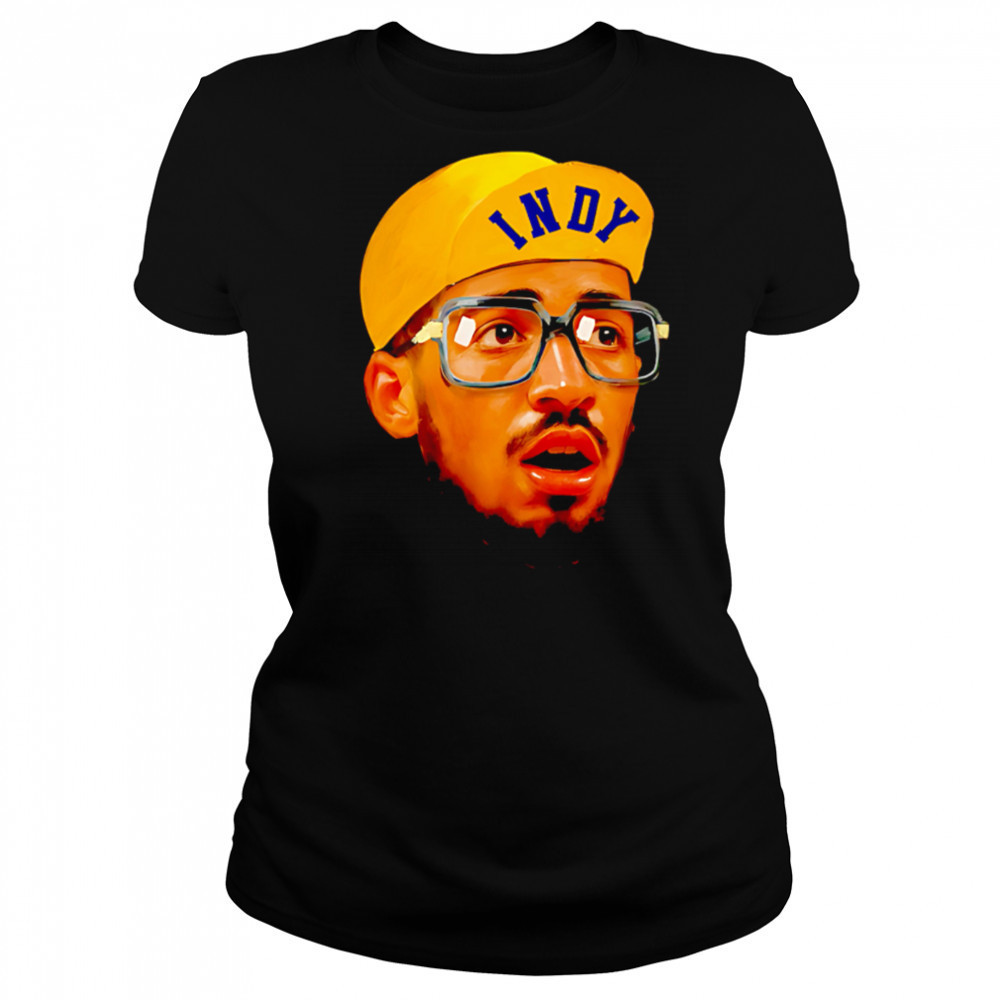 Indiana Pacers Tyrese Haliburton Big Head hat indy shirt Women's T-shirt