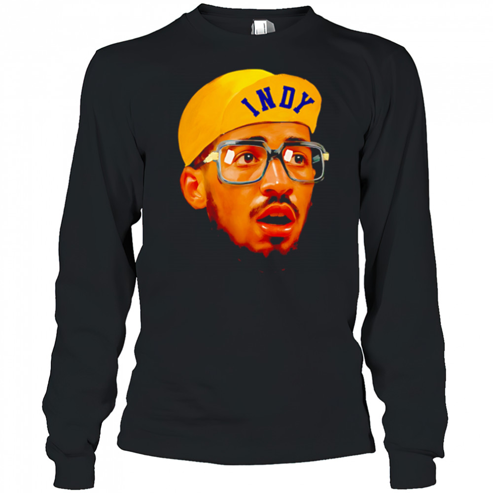 Indiana Pacers Tyrese Haliburton Big Head hat indy shirt Long Sleeved