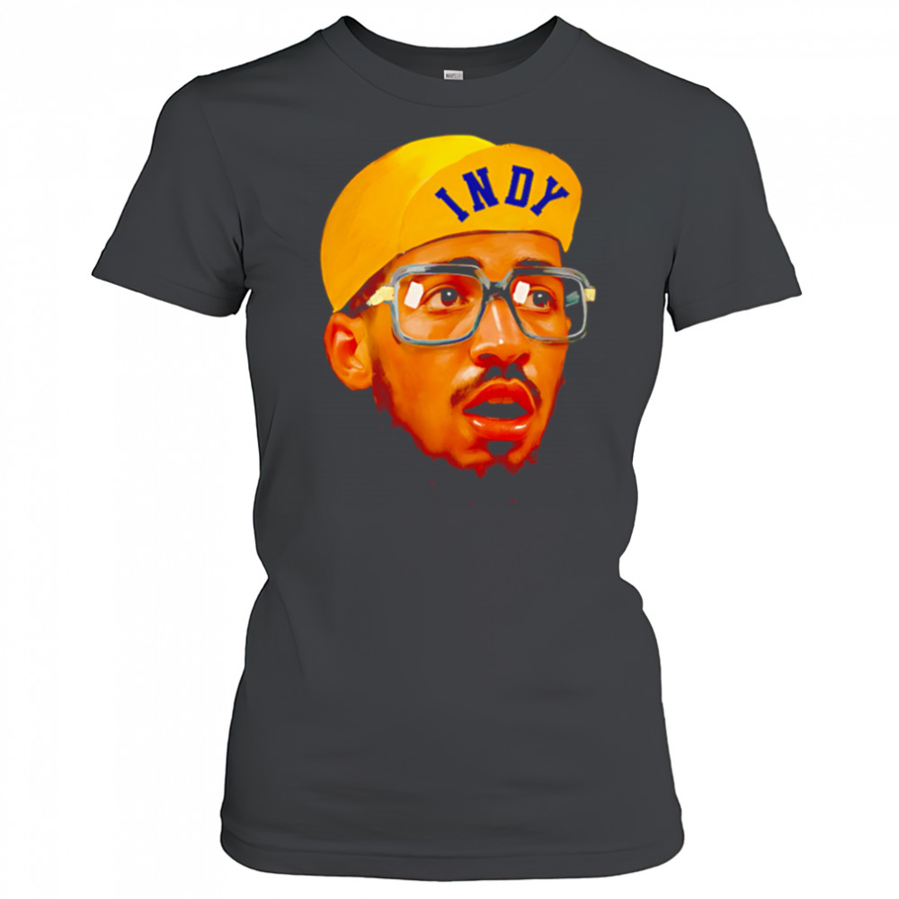 Indiana Pacers Tyrese Haliburton Big Head hat indy shirt Women's T-shirt