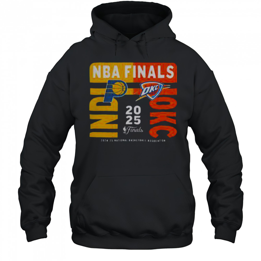 Indiana Pacers Vs Oklahoma City Thunder 2025 NBA Finals Match Up T Shirt Hoodie