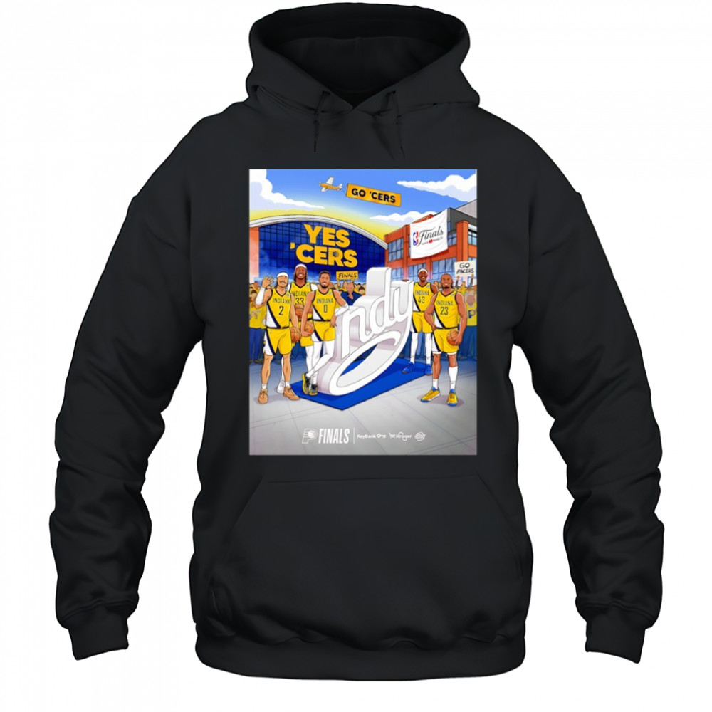 Indiana Pacers Yes ‘Cers Indy NBA Finals Basketball cartoon shirt Hoodie