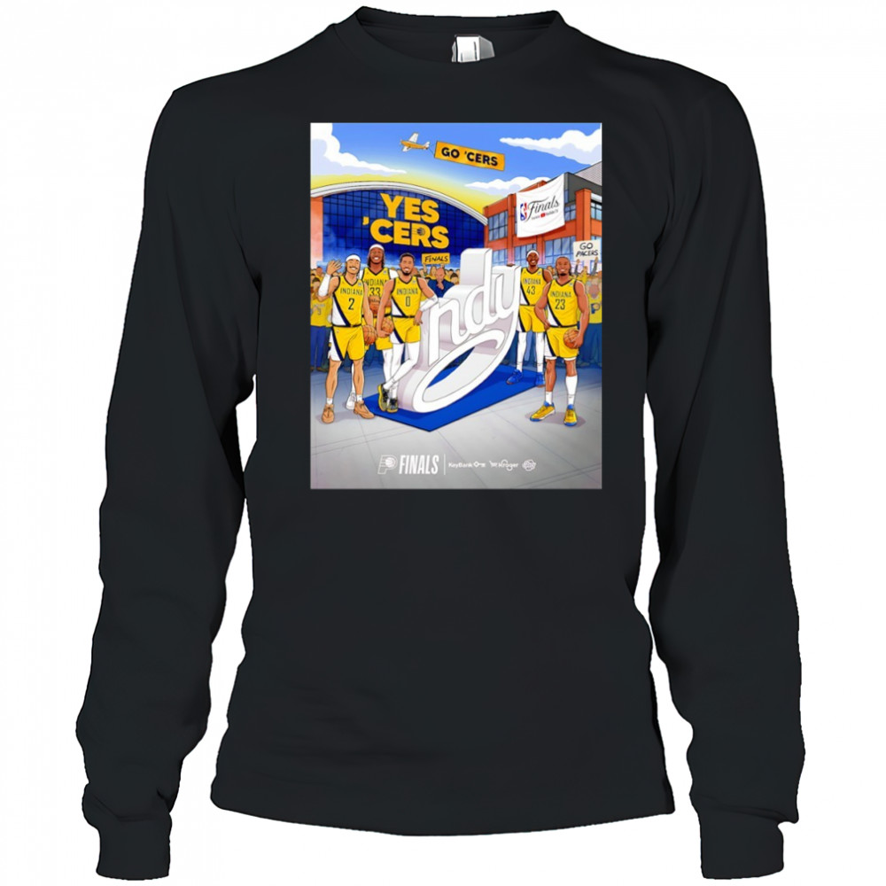 Indiana Pacers Yes ‘Cers Indy NBA Finals Basketball cartoon shirt Long Sleeved