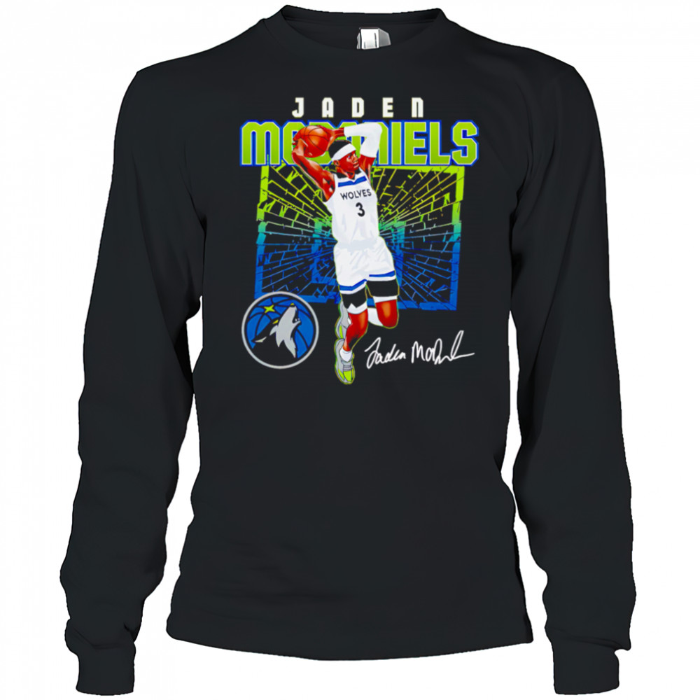 Jaden McDaniels Minnesota Timberwolves Shattered shirt Long Sleeved