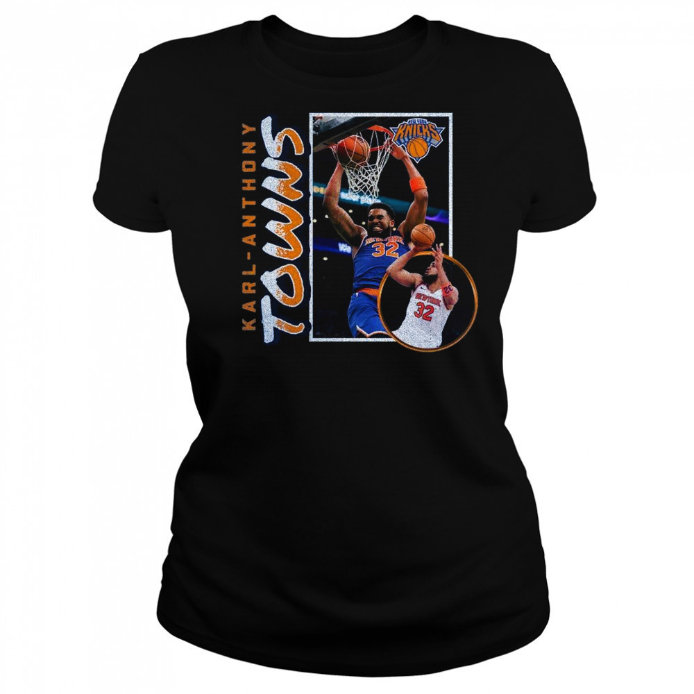 Karl-Anthony Towns New York Knicks ’90s Player Graphic 2025 Shirt Women's T-shirt