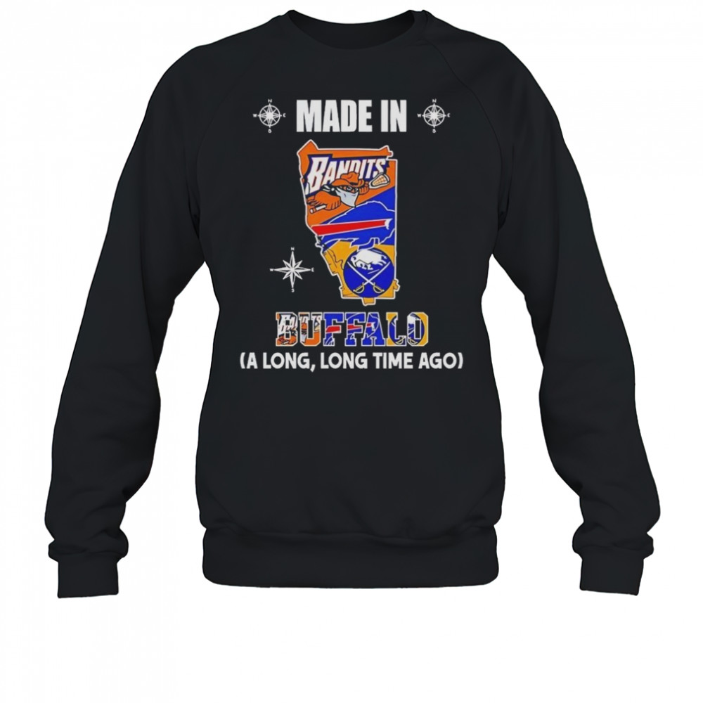 Made In Buffalo A Long And Long Time Ago Logos In Map 2025 Shirt Sweatshirt