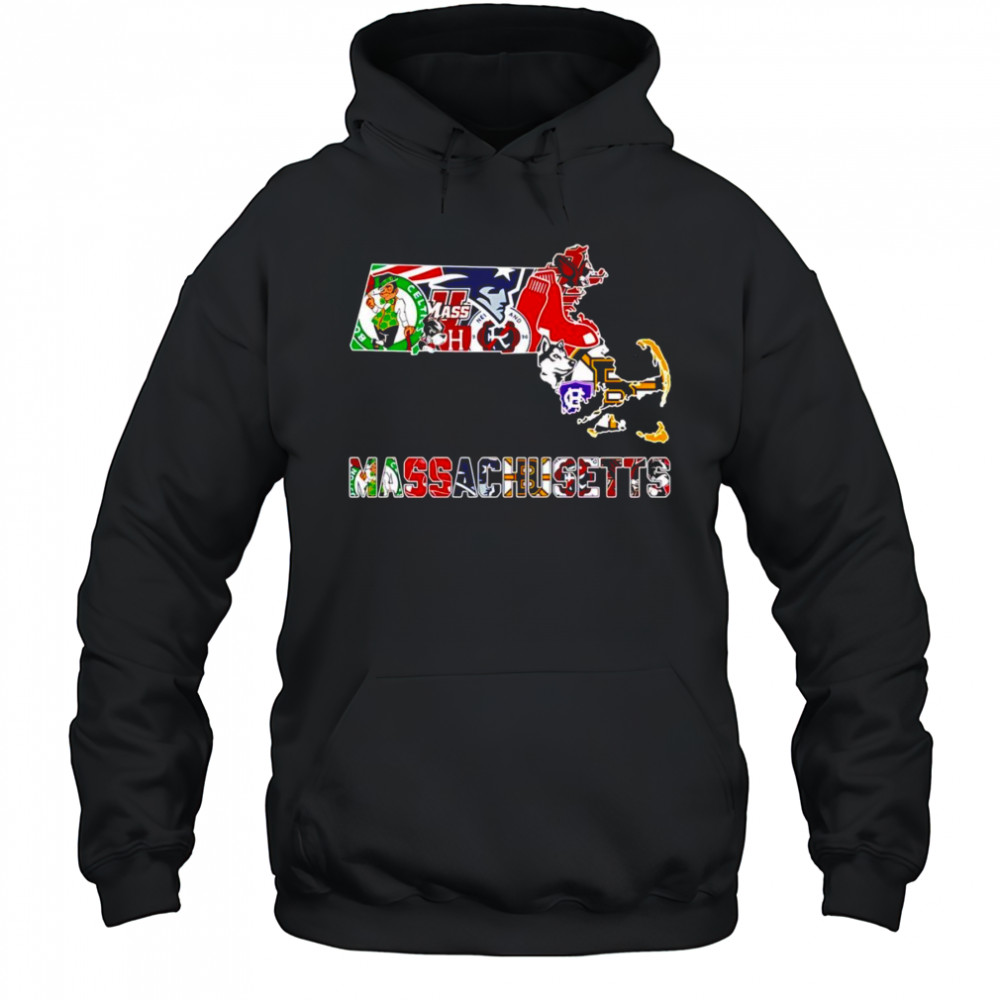 Massachusetts sports map shirt Hoodie
