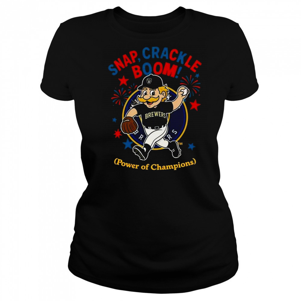 Milwaukee Brewers Snap Crackle Boom Power Of Champions Independence Day Shirt Women's T-shirt