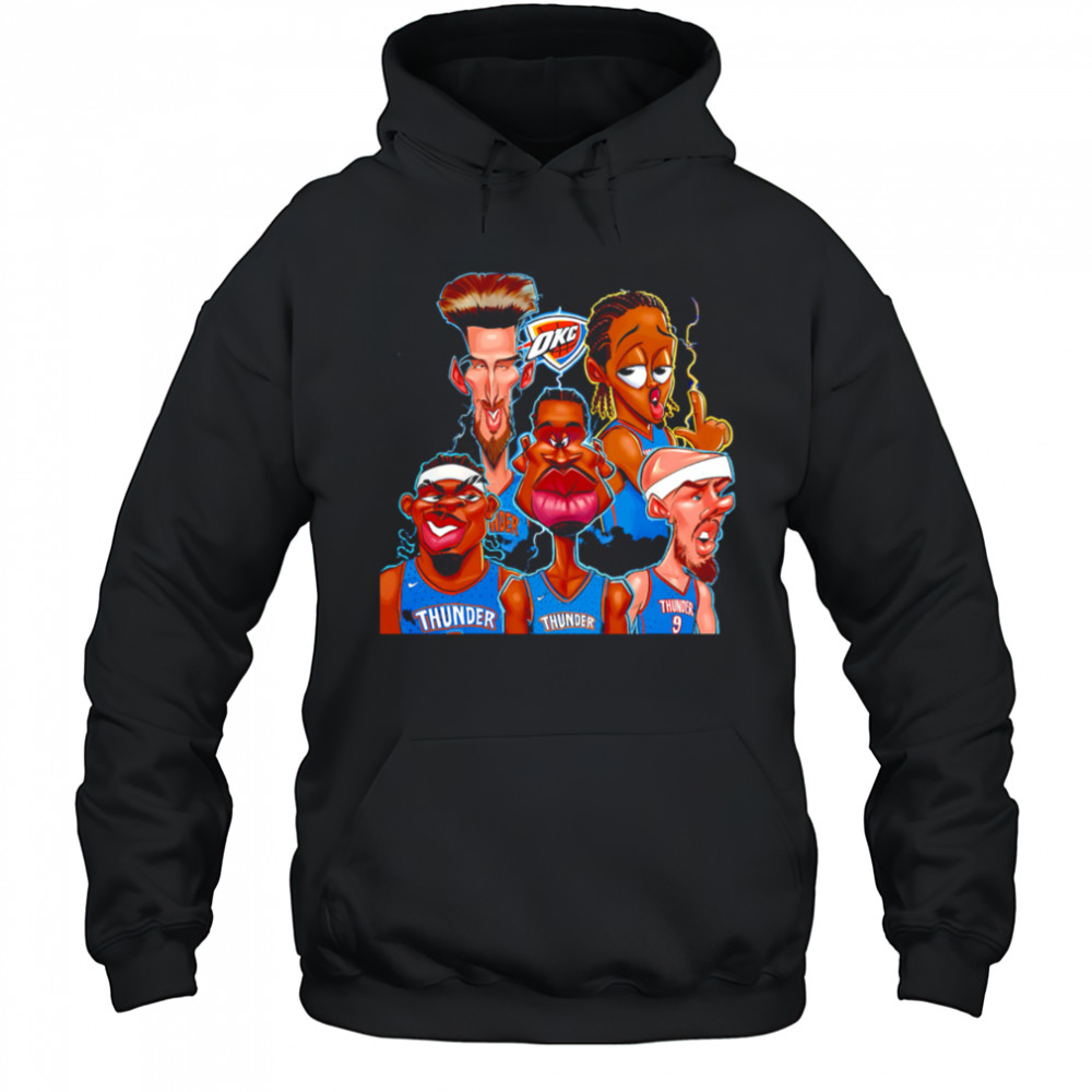 Nba Finals Okc Thunder team players caricature cartoon shirt Hoodie