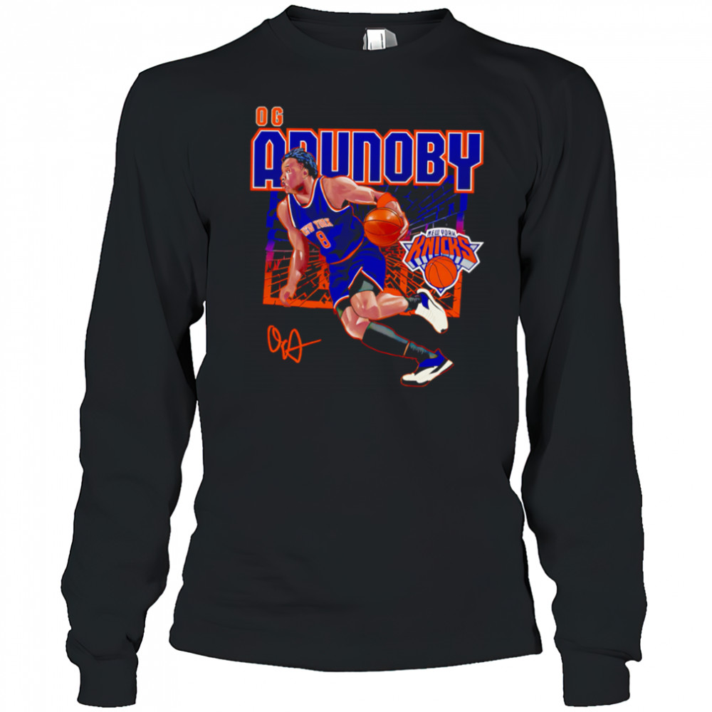 OG Anunoby New York Knicks Shattered shirt Long Sleeved