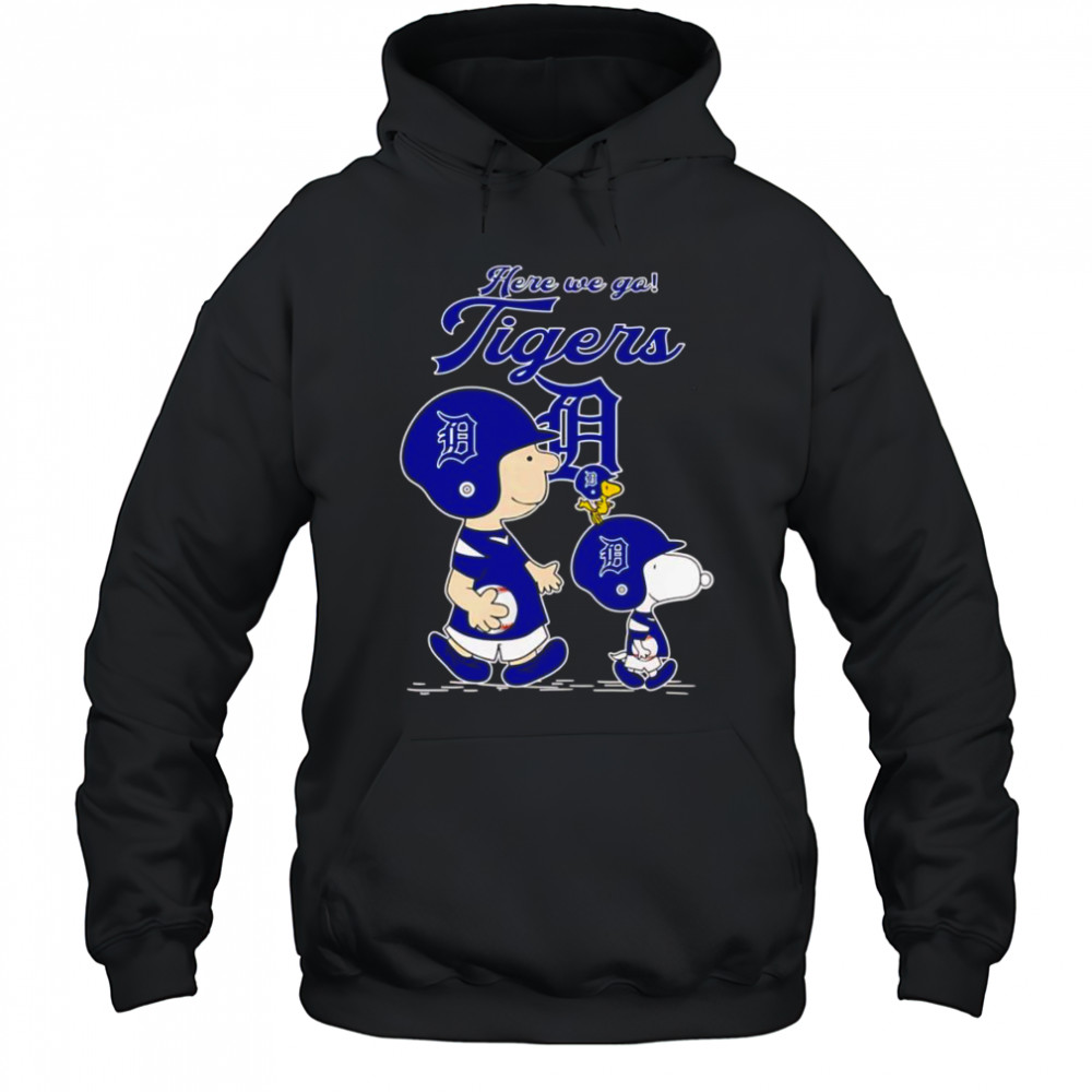 Peanuts here we go Detroit Tigers shirt Hoodie