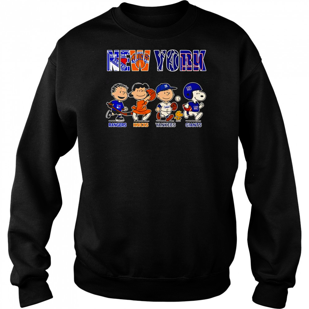 Peanuts New York Rangers Knicks Yankees Giants shirt Hoodie
