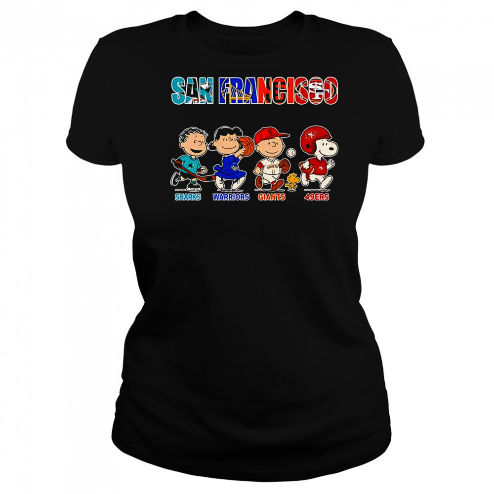 Peanuts San Francisco Sharks Warriors Giants 49ers shirt Women's T-shirt