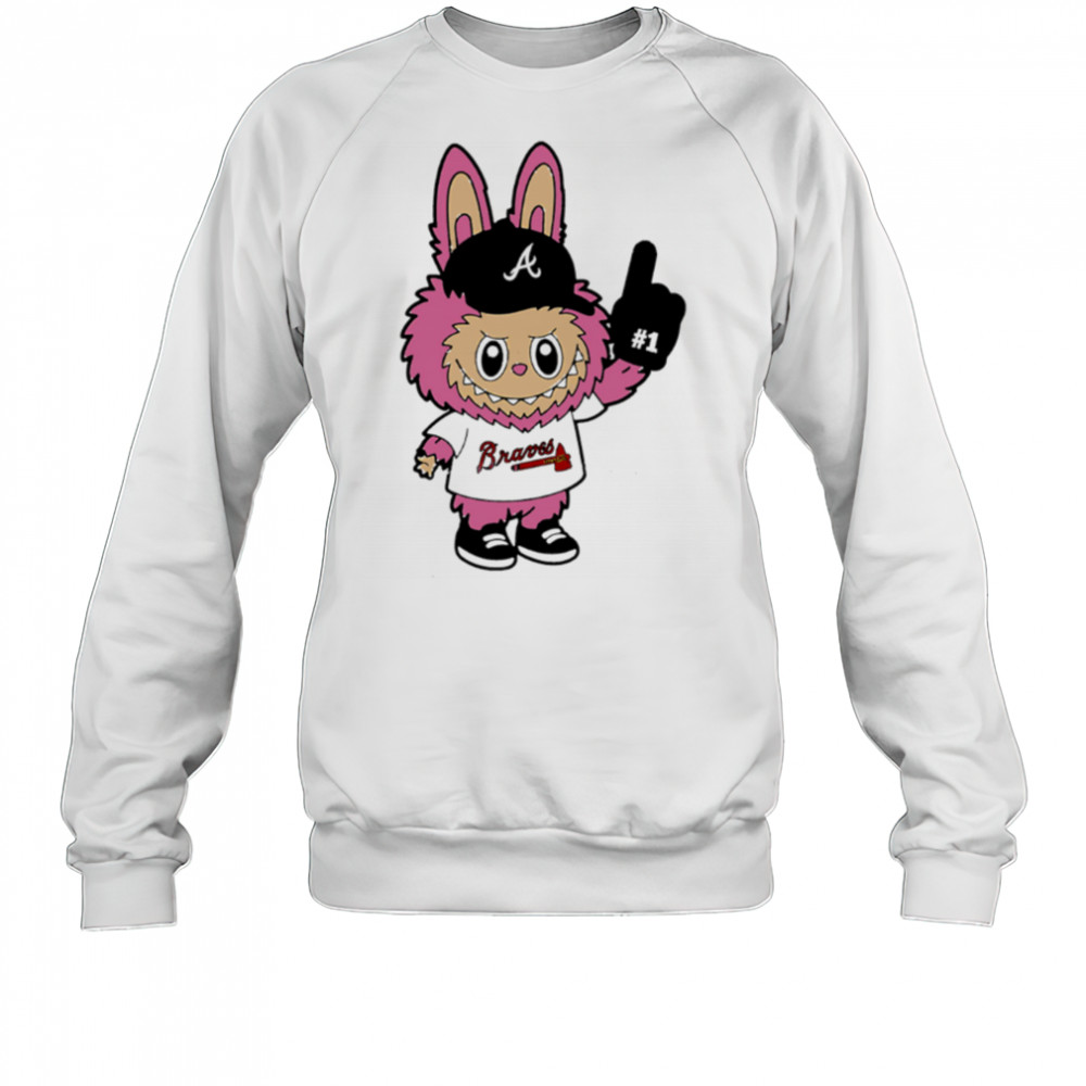 Pink Labubu Atlanta Braves Labubu MLB Baseball shirt Sweatshirt