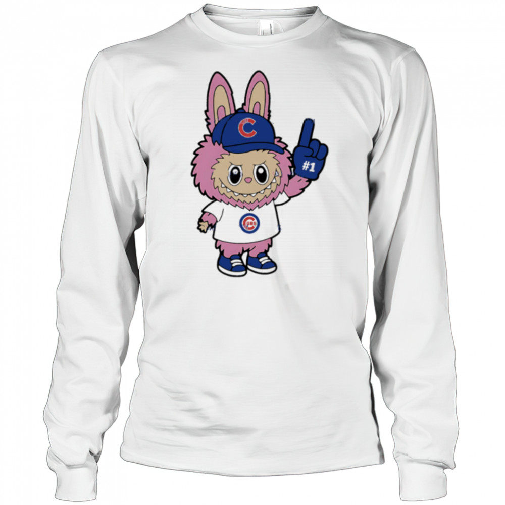 Pink Labubu Chicago Cubs Labubu MLB Baseball shirt Long Sleeved