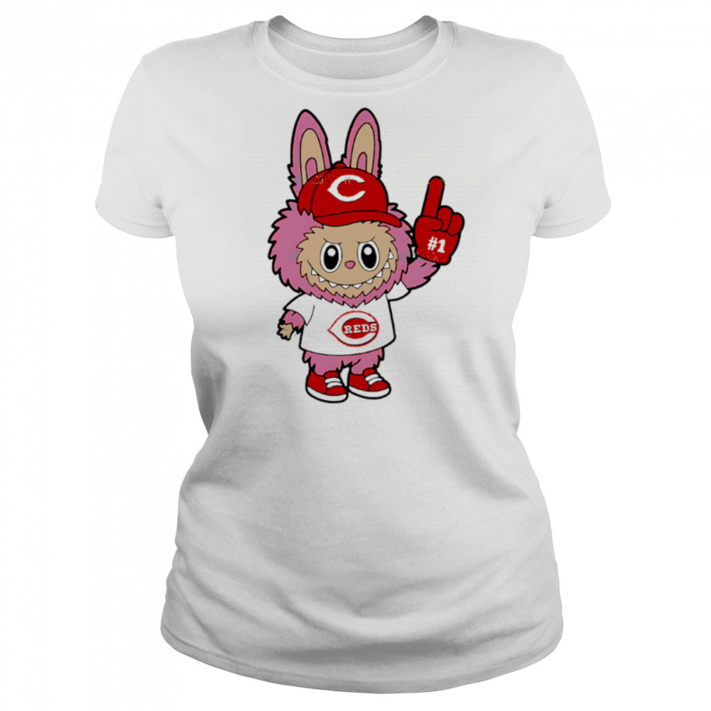 Pink Labubu Cincinnati Reds Labubu MLB Baseball shirt Women's T-shirt