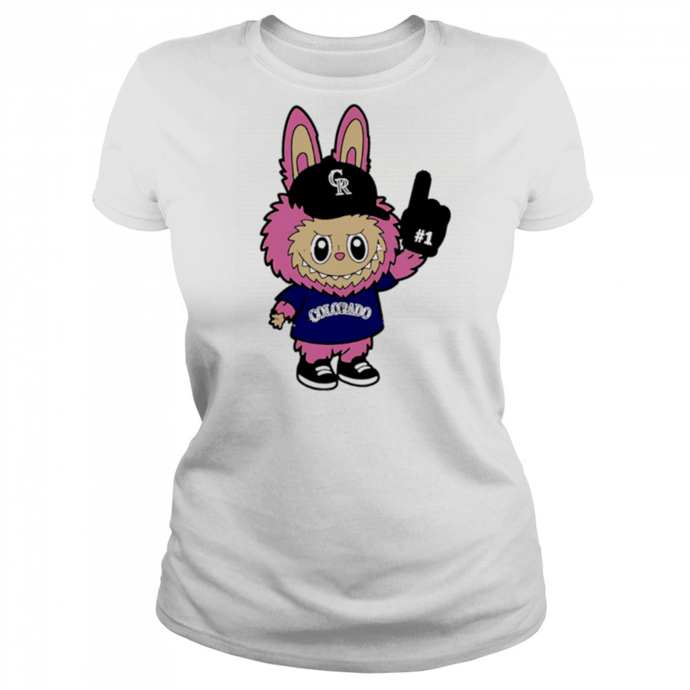 Pink Labubu Colorado Rockies Labubu MLB Baseball shirt Women's T-shirt