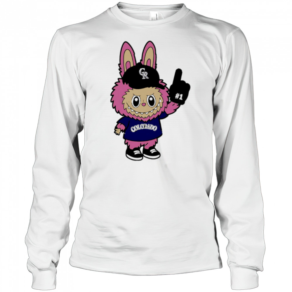 Pink Labubu Colorado Rockies Labubu MLB Baseball shirt Long Sleeved