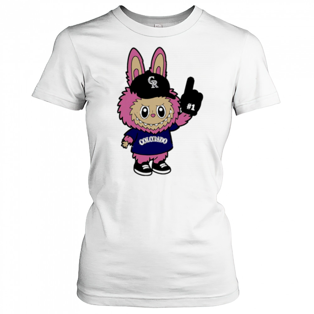 Pink Labubu Colorado Rockies Labubu MLB Baseball shirt Women's T-shirt