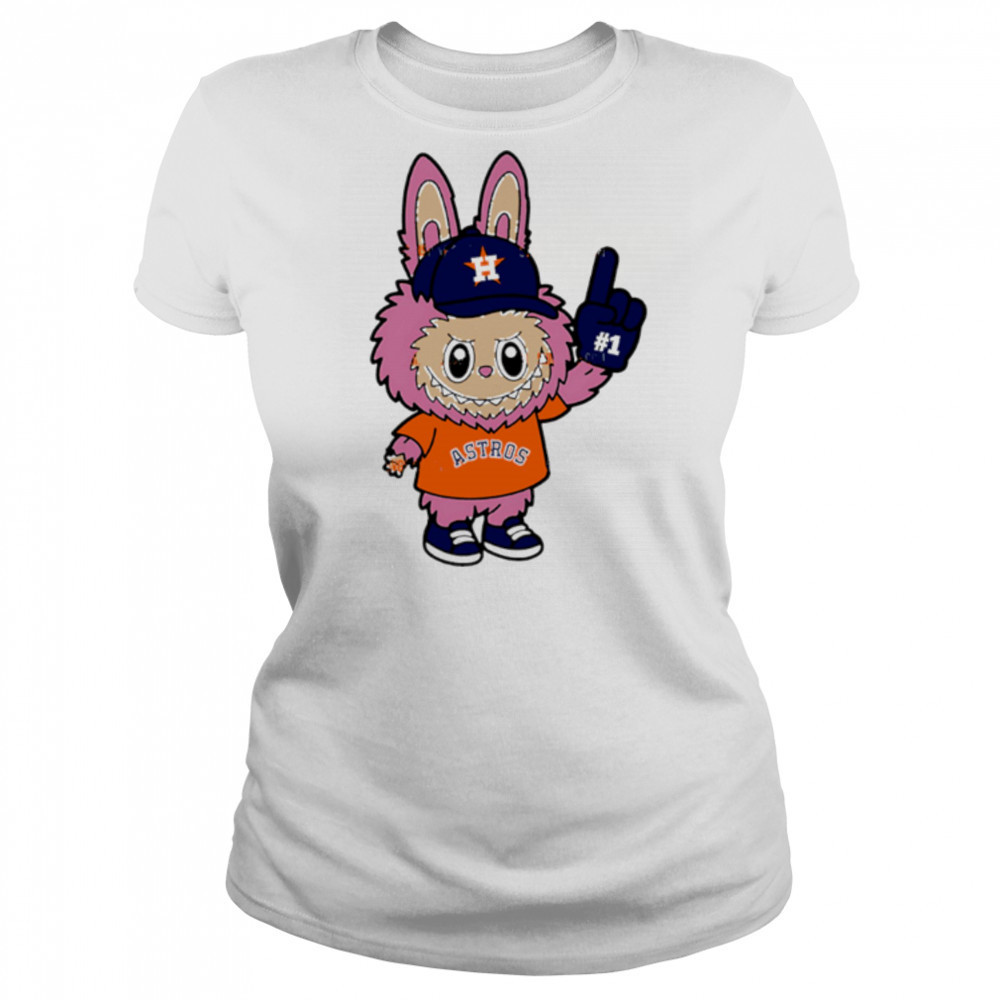 Pink Labubu Houston Astros Labubu MLB Baseball shirt Women's T-shirt