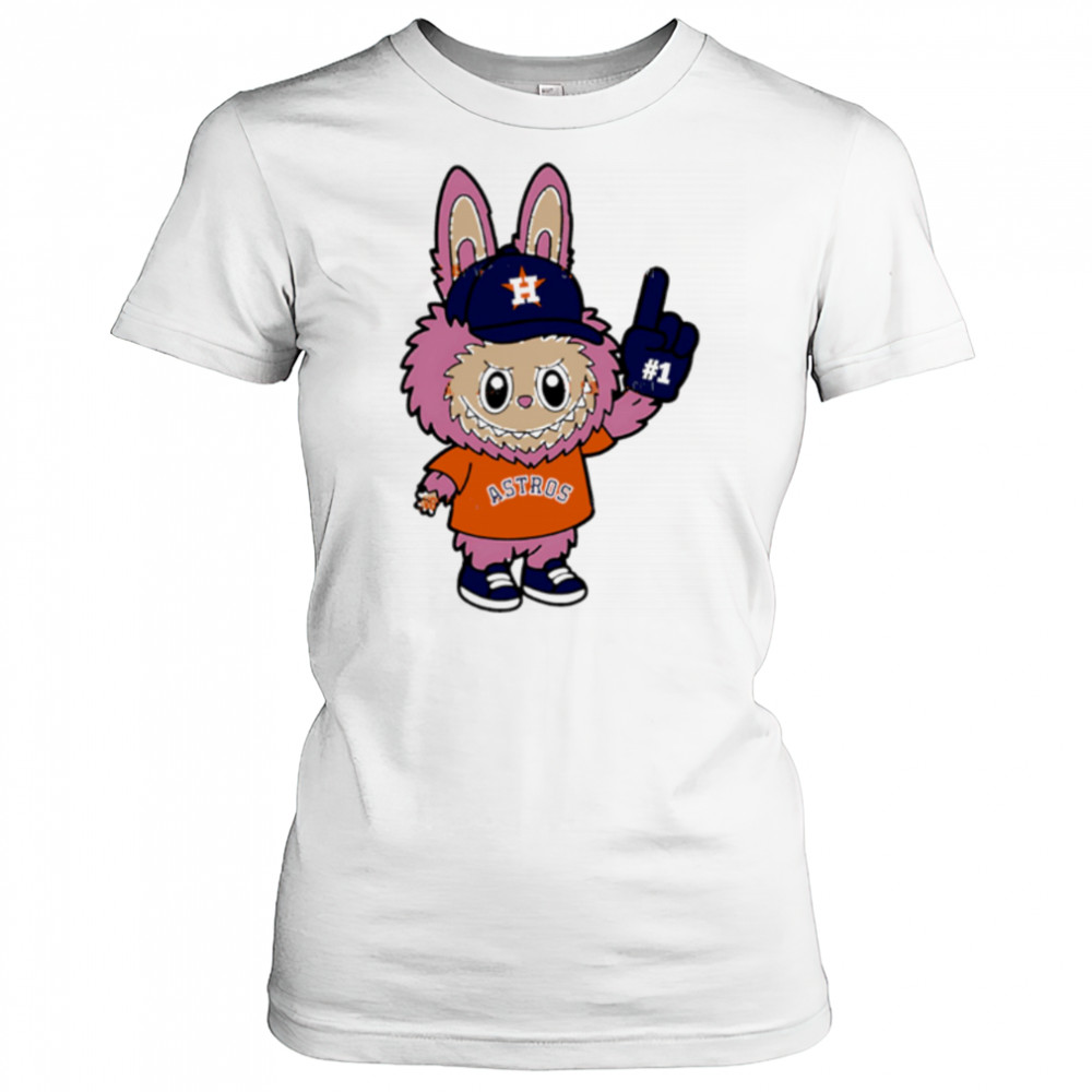 Pink Labubu Houston Astros Labubu MLB Baseball shirt Women's T-shirt