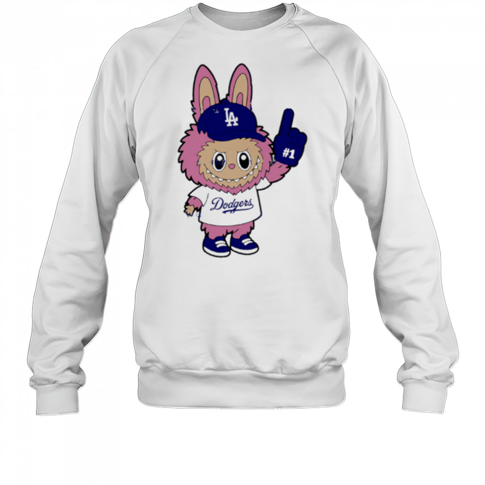 Pink Labubu Los Angeles Dodgers Labubu MLB Baseball shirt Sweatshirt