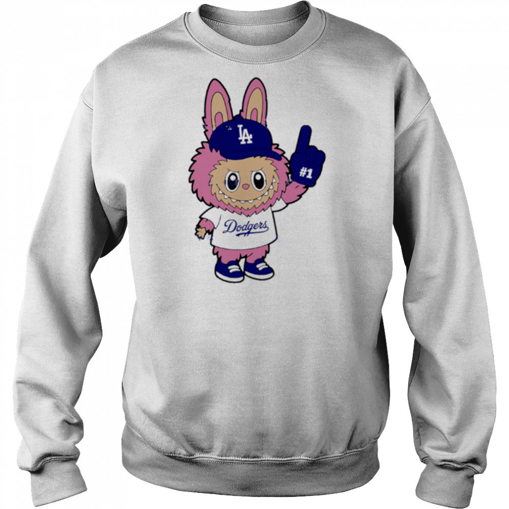 Pink Labubu Los Angeles Dodgers Labubu MLB Baseball shirt Hoodie