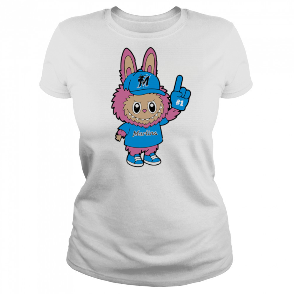Pink Labubu Miami Marlins Labubu MLB Baseball shirt Women's T-shirt