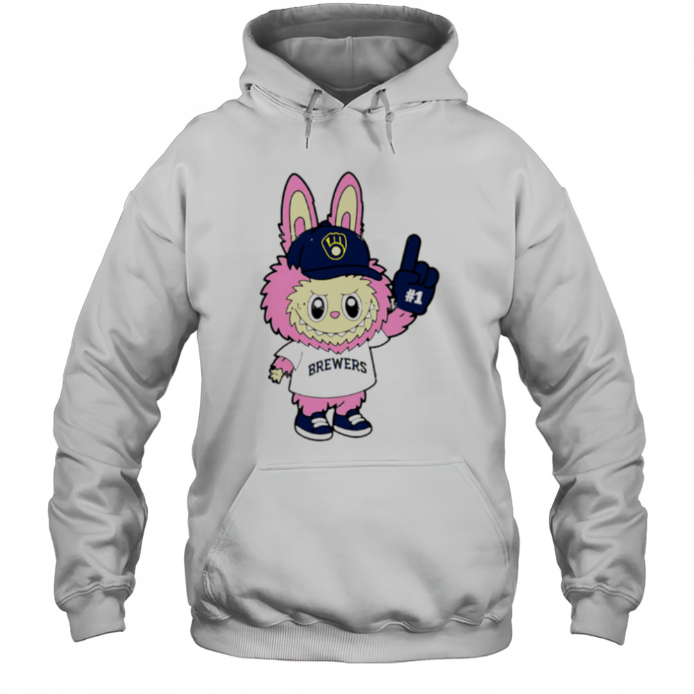 Pink Labubu Milwaukee Brewers Labubu MLB Baseball shirt Hoodie