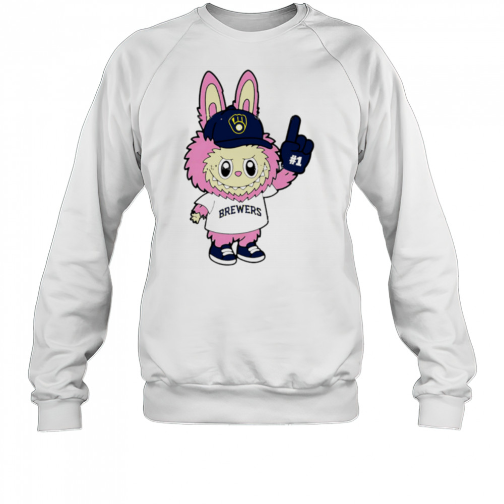 Pink Labubu Milwaukee Brewers Labubu MLB Baseball shirt Sweatshirt