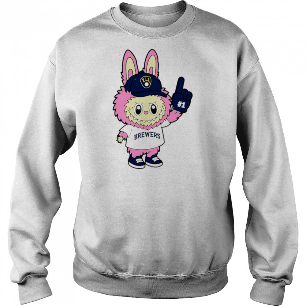 Pink Labubu Milwaukee Brewers Labubu MLB Baseball shirt Hoodie
