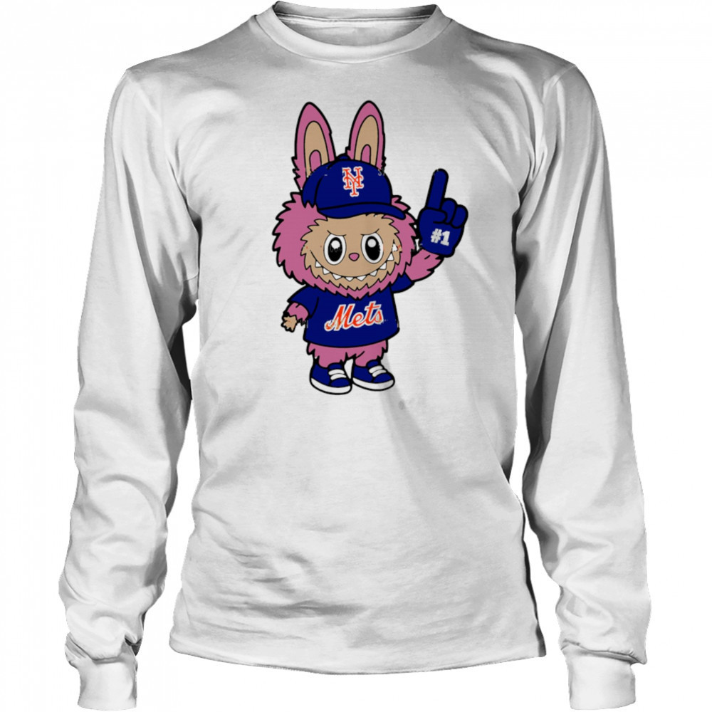 Pink Labubu New York Mets Labubu MLB Baseball shirt Long Sleeved