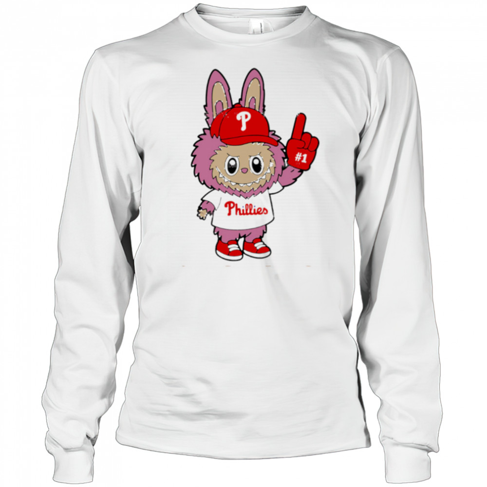 Pink Labubu Philadelphia Phillies Labubu MLB Baseball shirt Long Sleeved