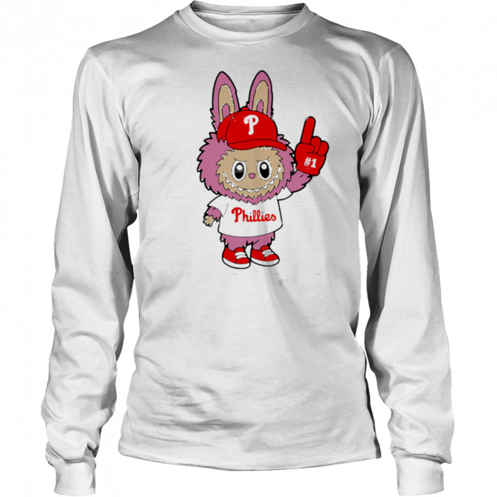 Pink Labubu Philadelphia Phillies Labubu MLB Baseball shirt Long Sleeved