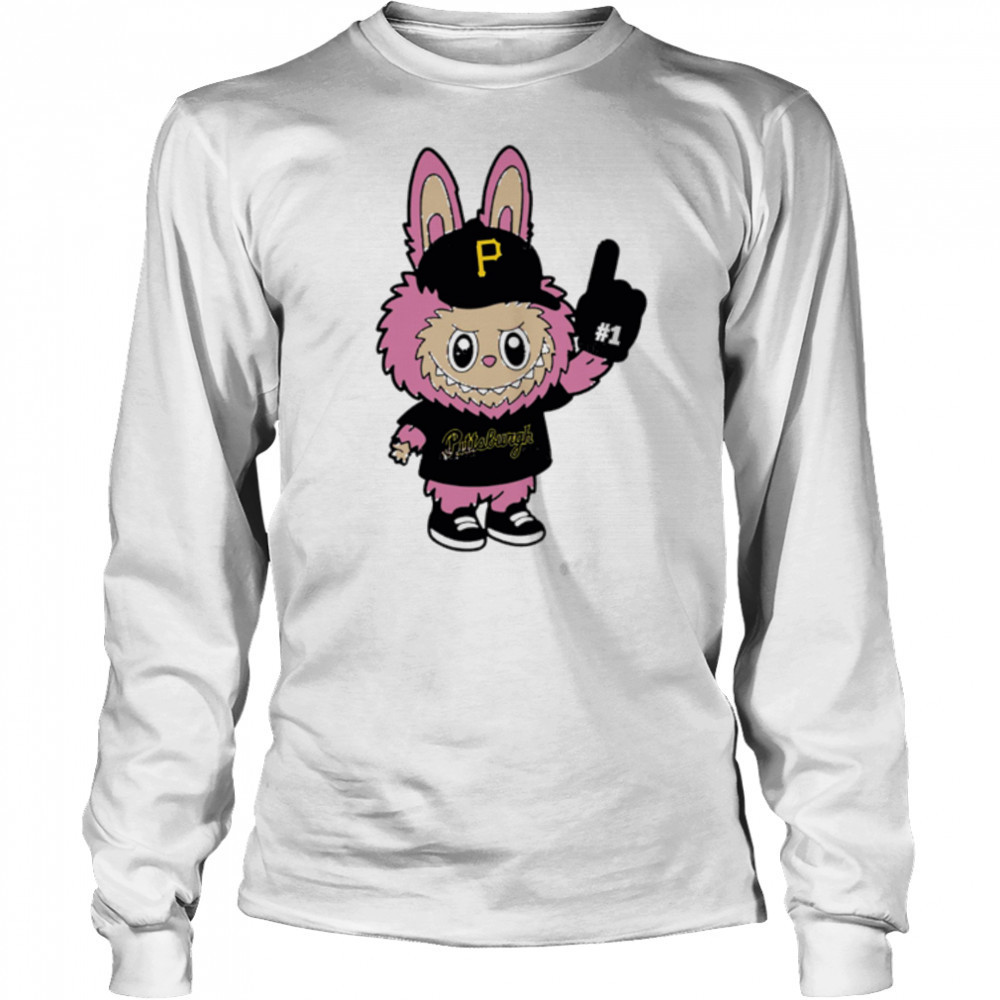 Pink Labubu Pittsburgh Pirates Labubu MLB Baseball shirt Long Sleeved