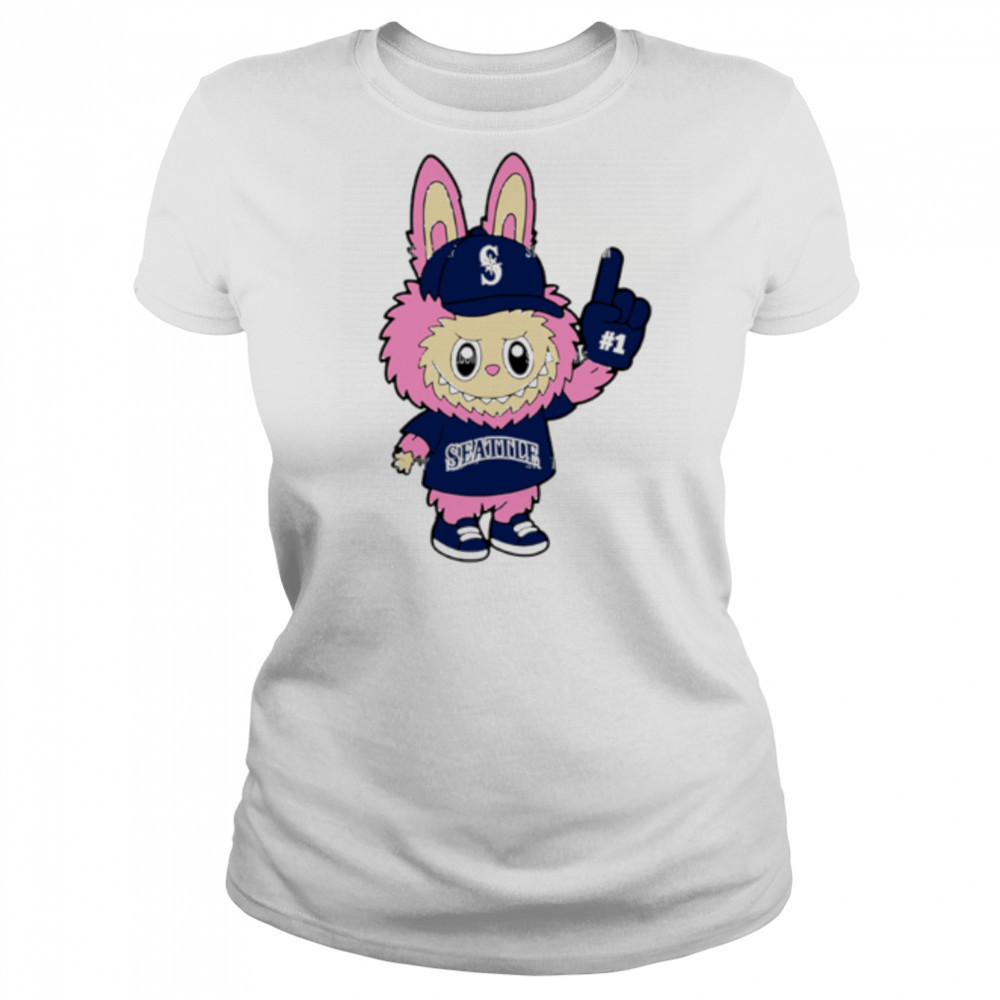 Pink Labubu Seattle Mariners Labubu MLB Baseball shirt Women's T-shirt