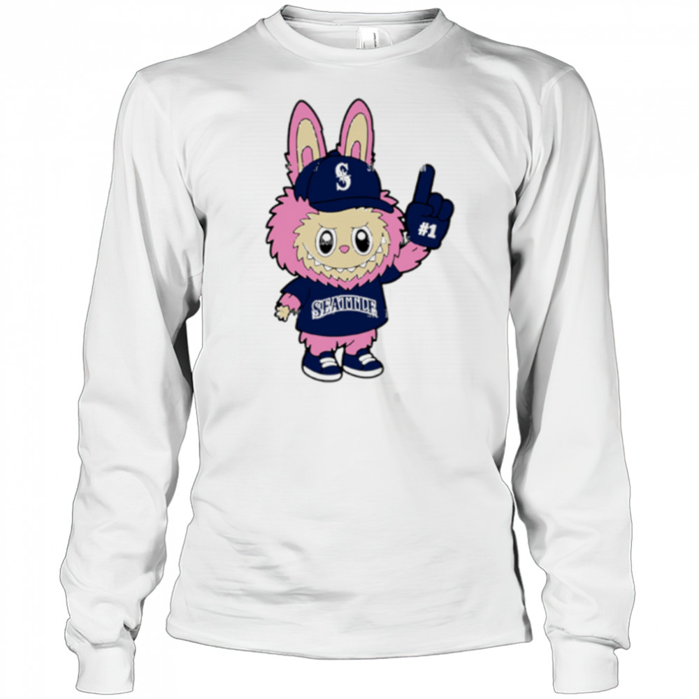 Pink Labubu Seattle Mariners Labubu MLB Baseball shirt Long Sleeved