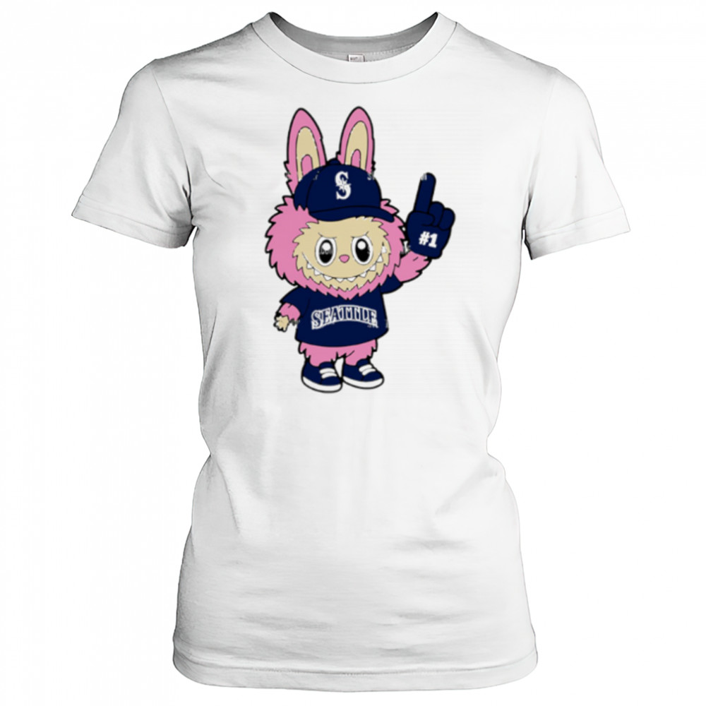 Pink Labubu Seattle Mariners Labubu MLB Baseball shirt Women's T-shirt