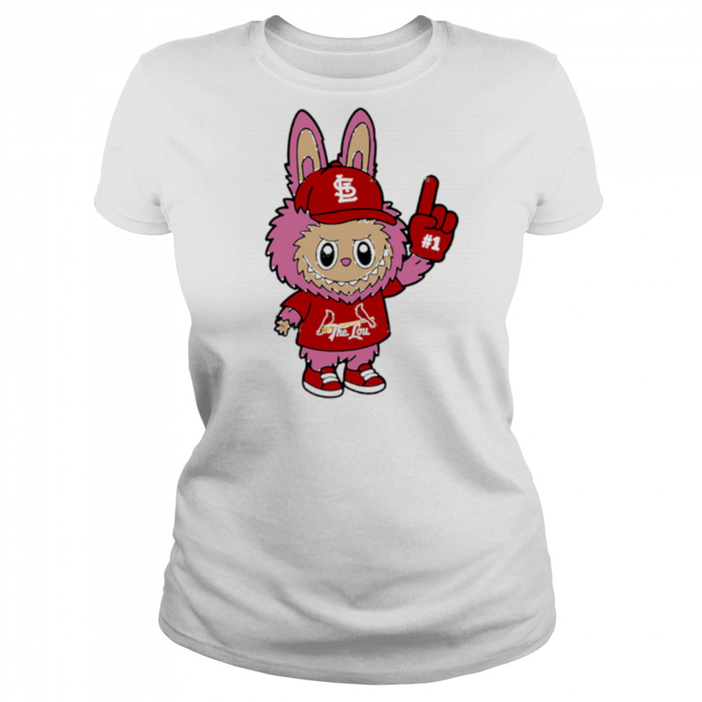 Pink Labubu St Louis Cardinals Labubu MLB Baseball shirt Women's T-shirt