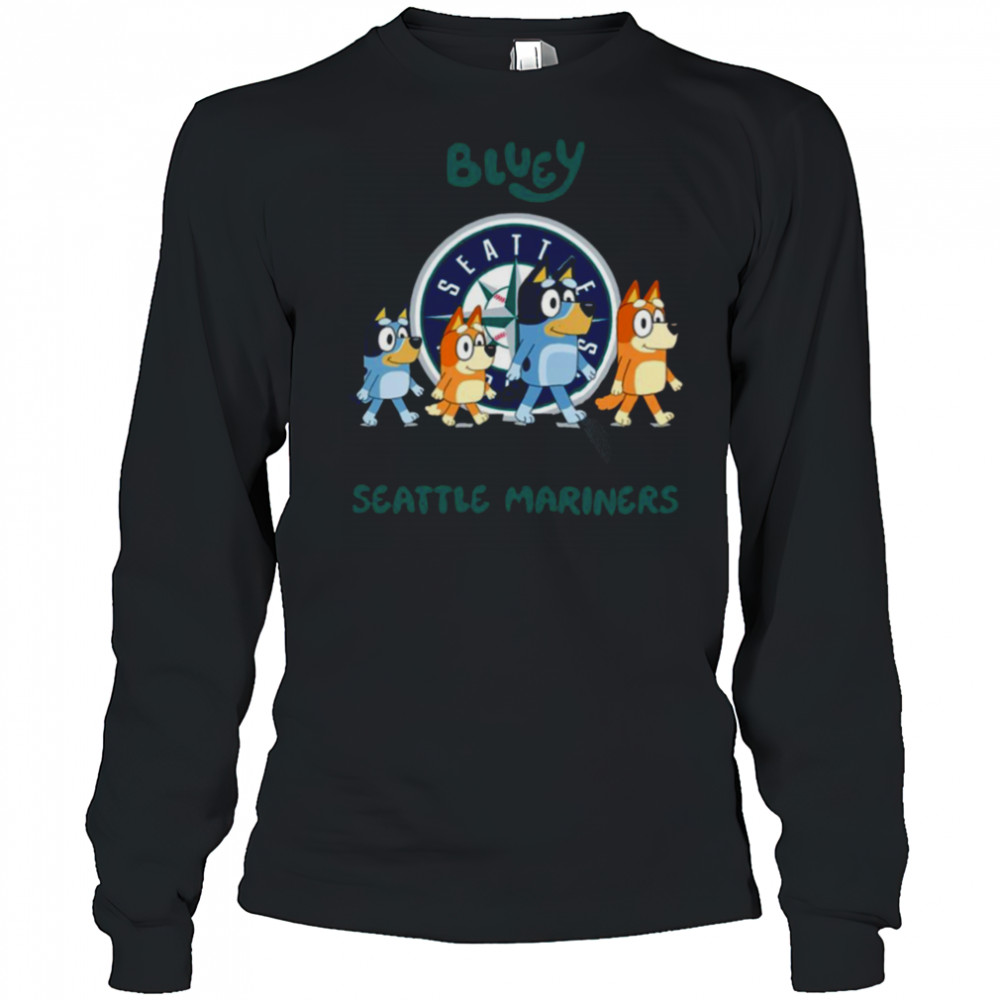 Seattle Mariners Bluey Family abbey road shirt Long Sleeved