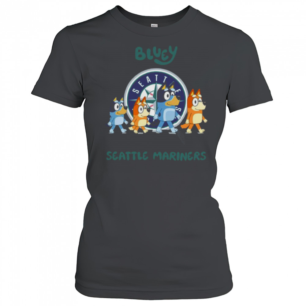 Seattle Mariners Bluey Family abbey road shirt Women's T-shirt