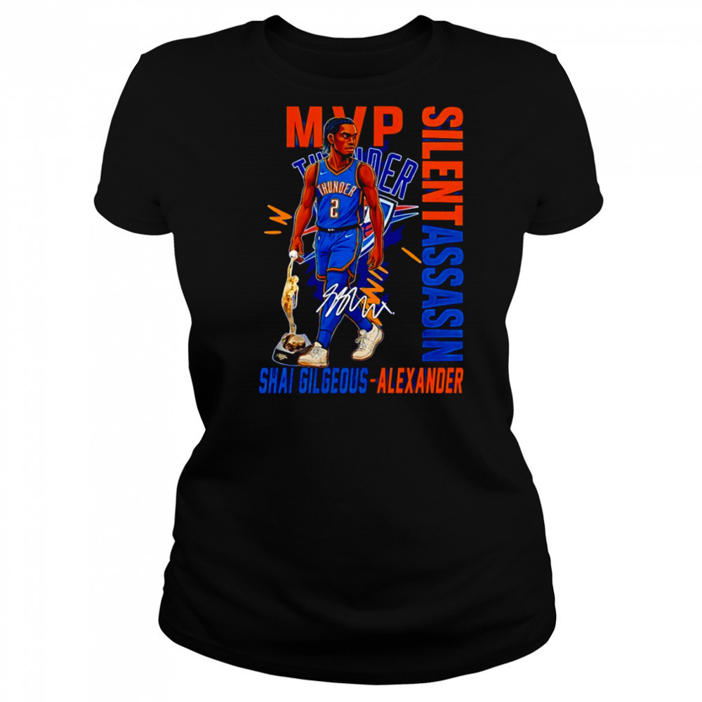 Shai Gilgeous-Alexander Oklahoma City Thunder NBA Basketball 2025 MVP signature shirt Women's T-shirt