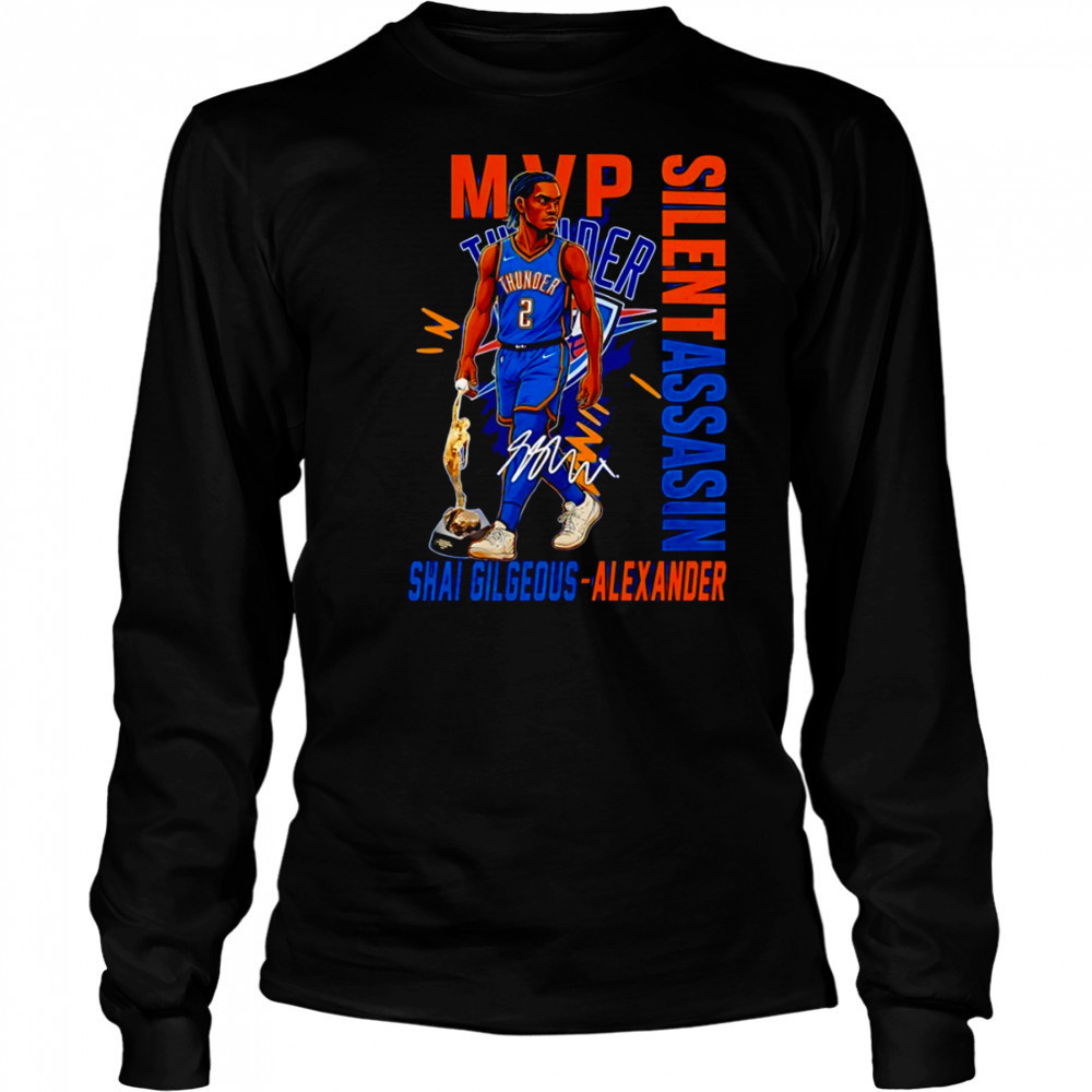 Shai Gilgeous-Alexander Oklahoma City Thunder NBA Basketball 2025 MVP signature shirt Long Sleeved