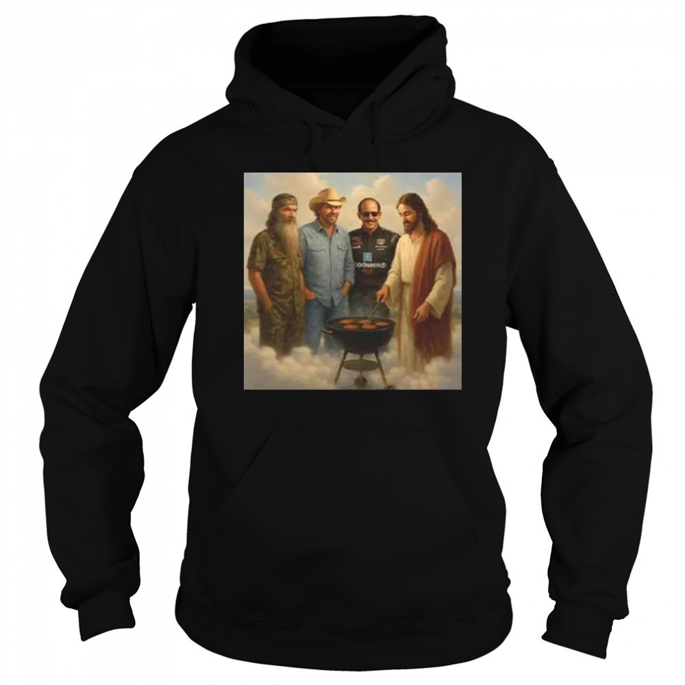 The Real Gang Meetup In Heaven Phil Robertson Dale Earnhardt Toby Keith Shirt Sweatshirt