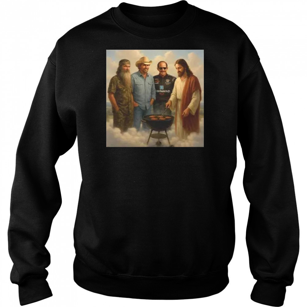 The Real Gang Meetup In Heaven Phil Robertson Dale Earnhardt Toby Keith Shirt Hoodie