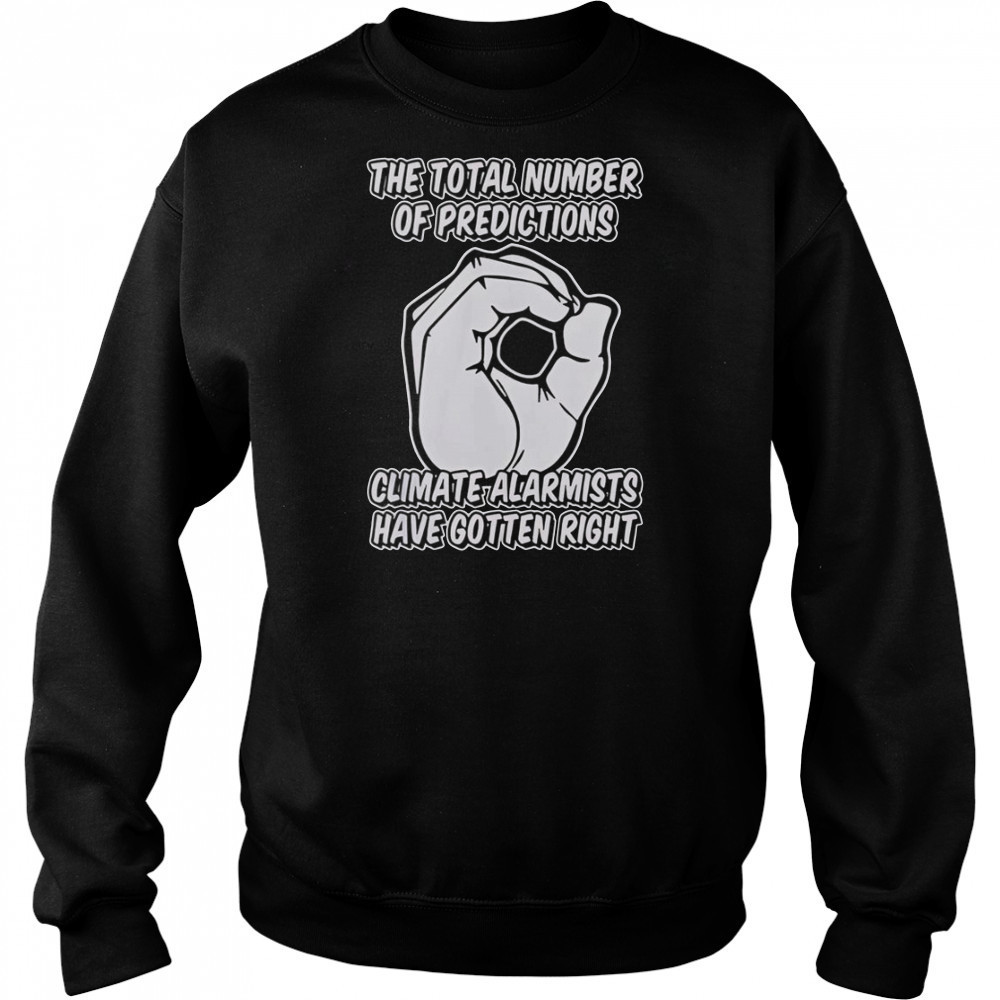 The Total Number Of Predictions Climate Alarmists Have Gotten Right Predictions T-Shirt Hoodie