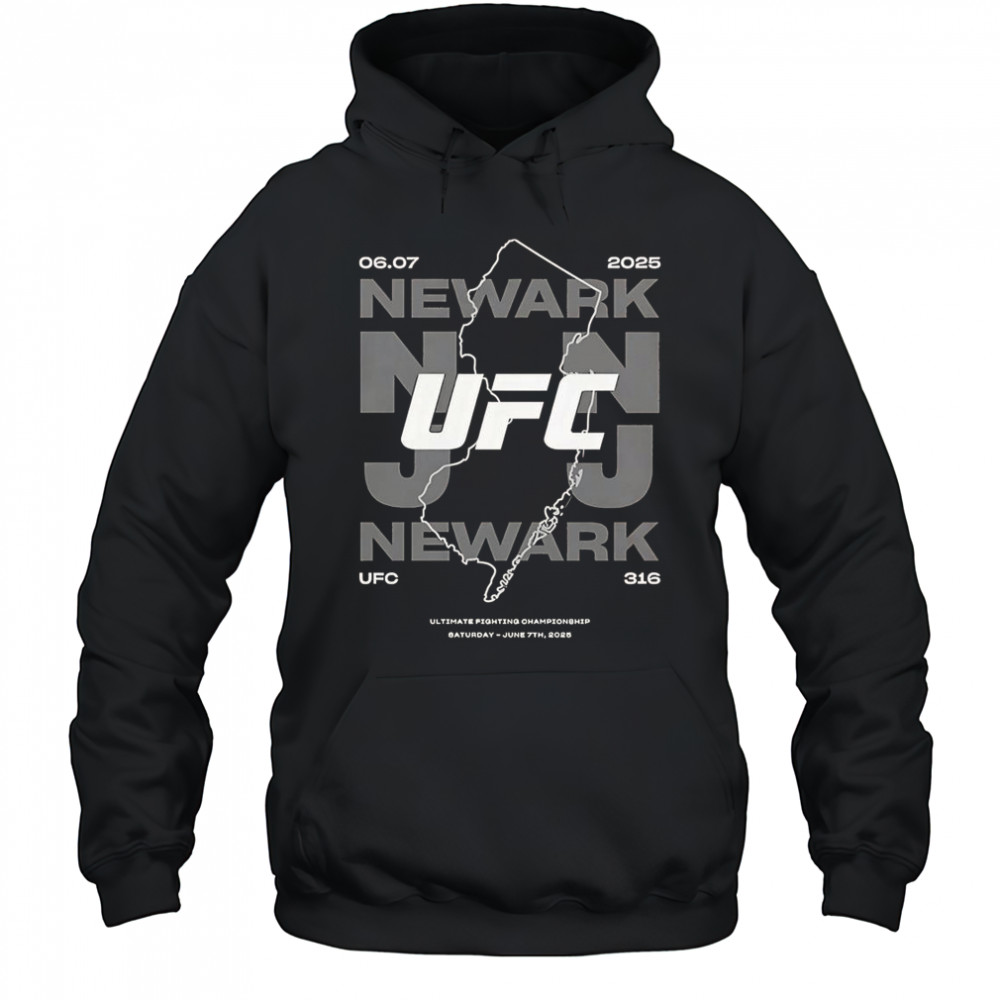 UFC 316 State Lines T-Shirt Hoodie