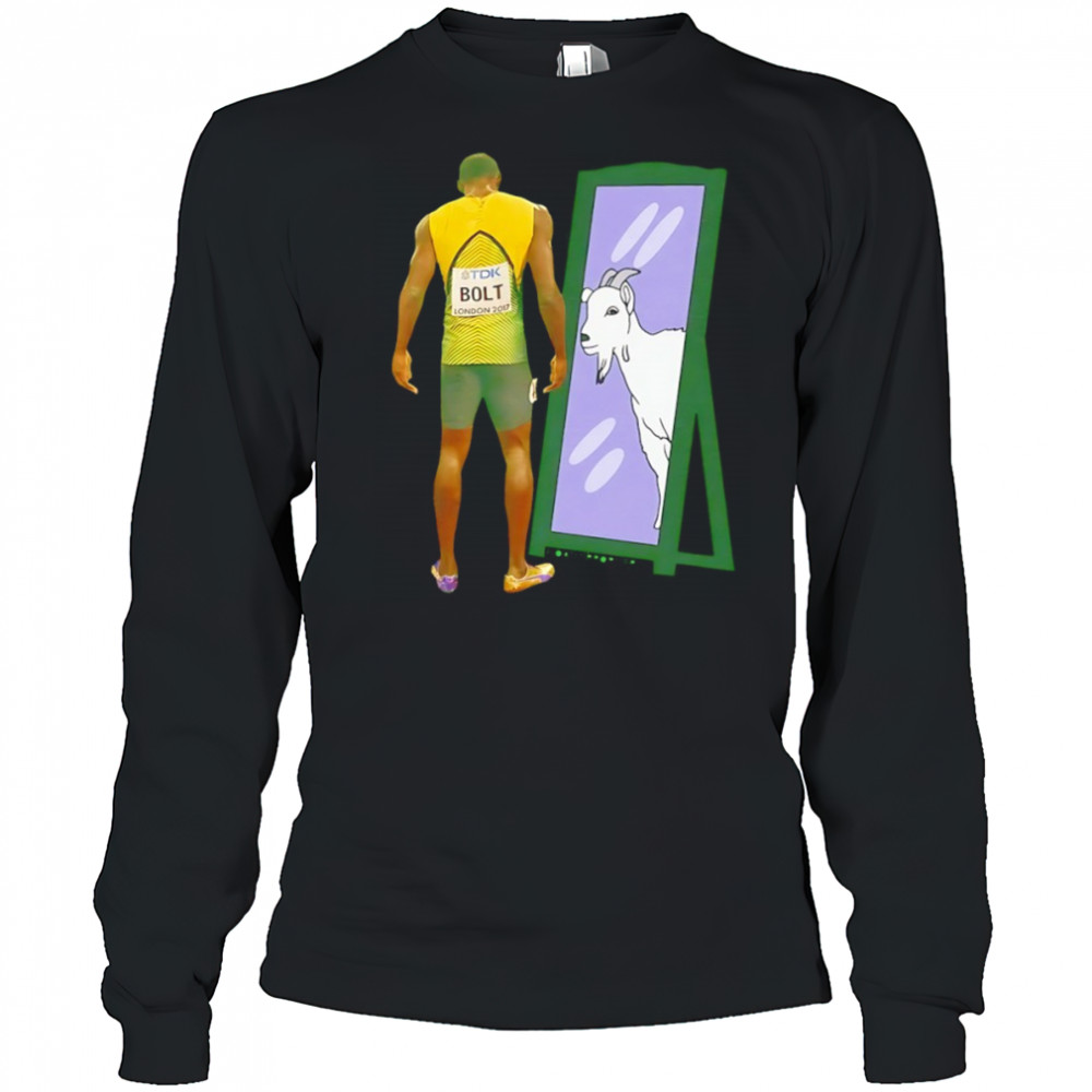 Usain Bolt London 2017 Athlete mirror Goat shirt Long Sleeved