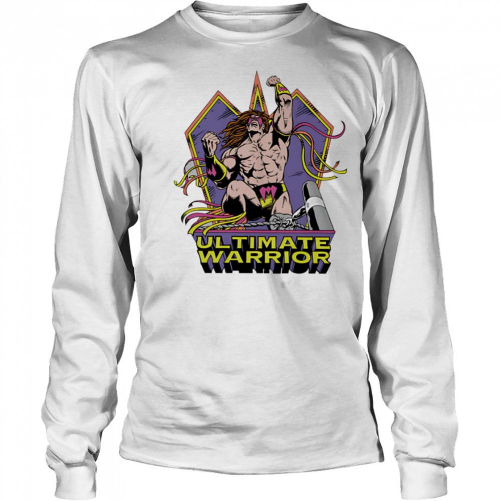WWE Ultimate Warrior Retro Vector shirt Long Sleeved