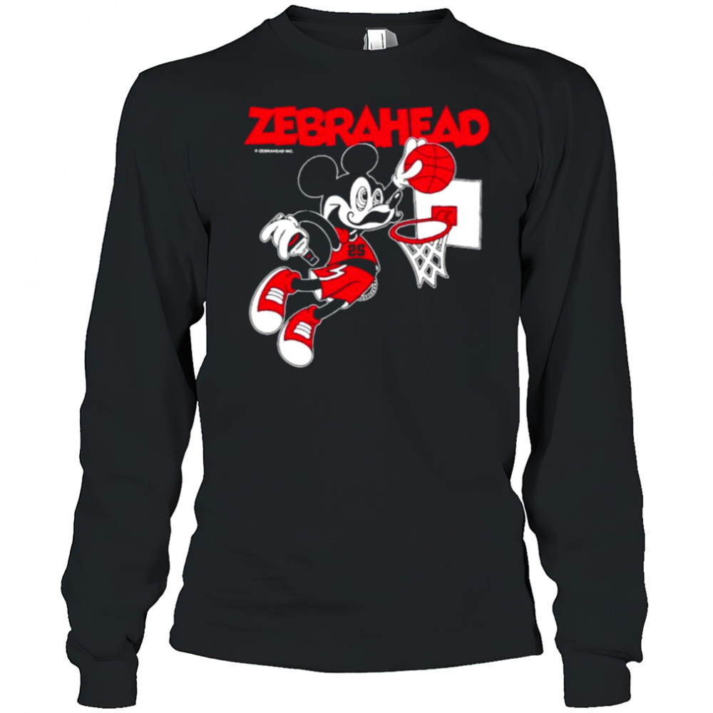 Zebrahead Mickey Mouse Slam Dunk T shirts Long Sleeved